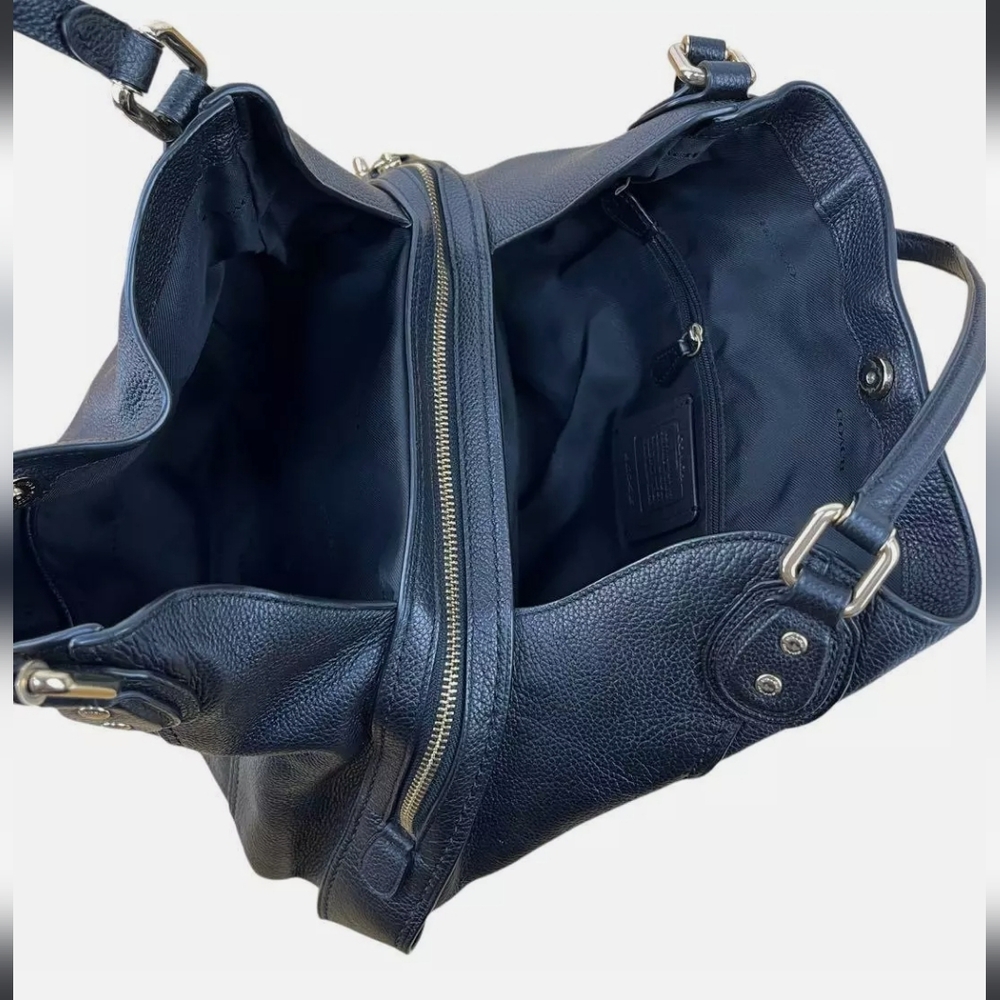 Coach Edie Black Turnlock Shoulder Bag - Picture 7 of 14